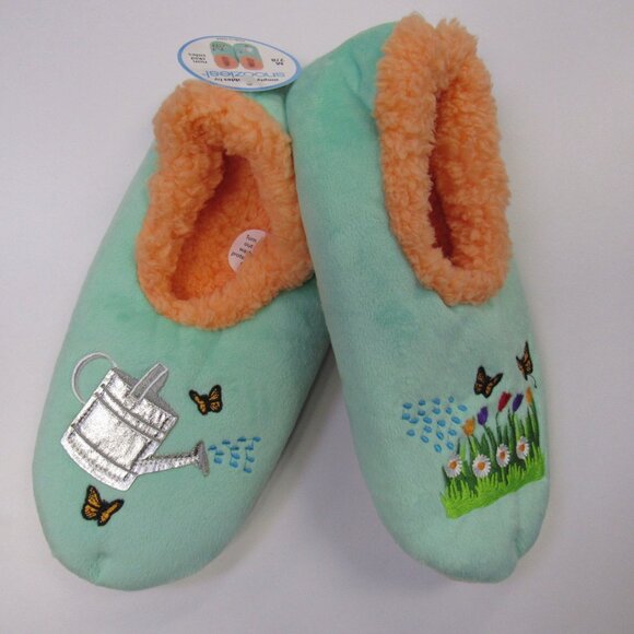 snoozies! Shoes - Women's Size 7/8 Medium Snoozies! Gardening Garden Print Pairables Slippers NEW